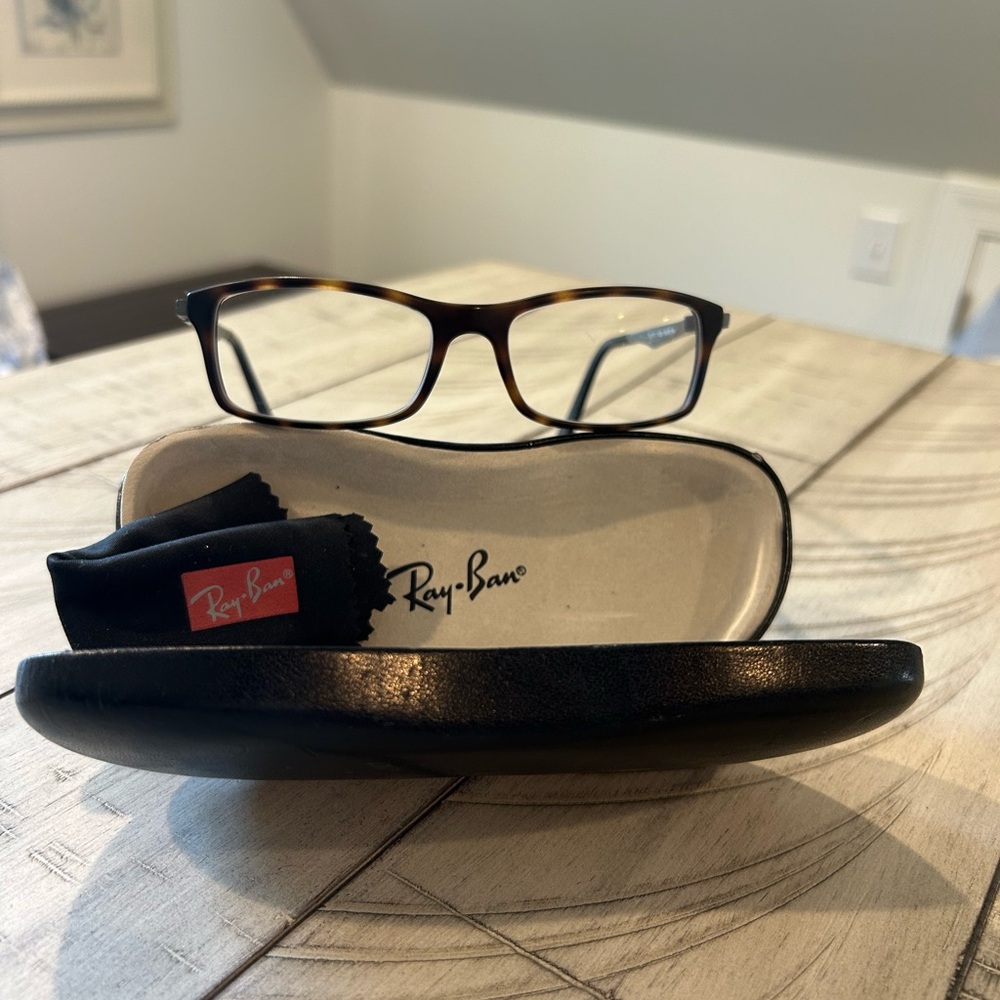 Ray-Ban Tortoise Shell Glasses with Case